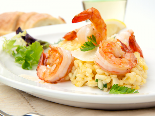 Risoto de camarão