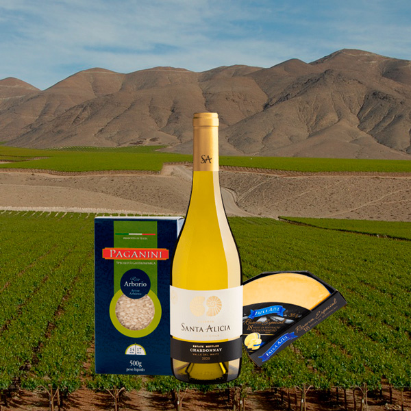 Kit Chardonnay + Risoto de Queijo Parmesão - Oferta