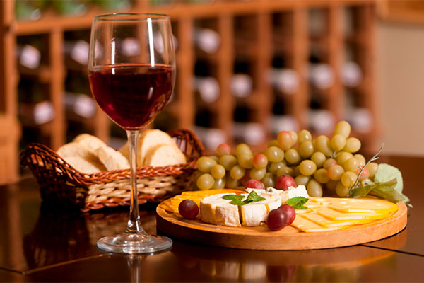 Estilo de vida, vinho e comida