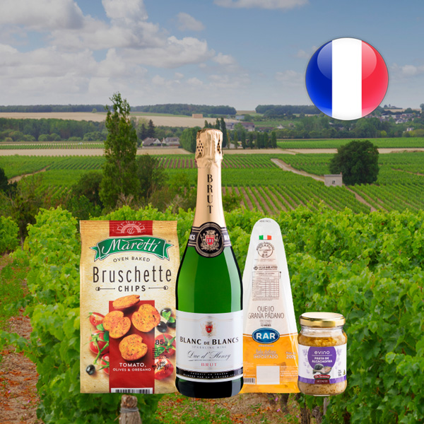 Kit Espumante francês com Aperitivos - Oferta