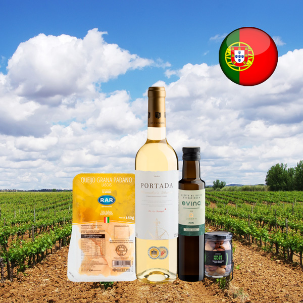 Kit Portada Branco com Azeite e Aperitivos - Oferta