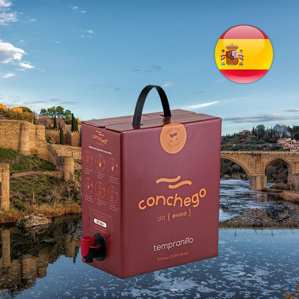 Conchego Tempranillo Bag in Box 3L 2022 Vinho na Caixa - Oferta