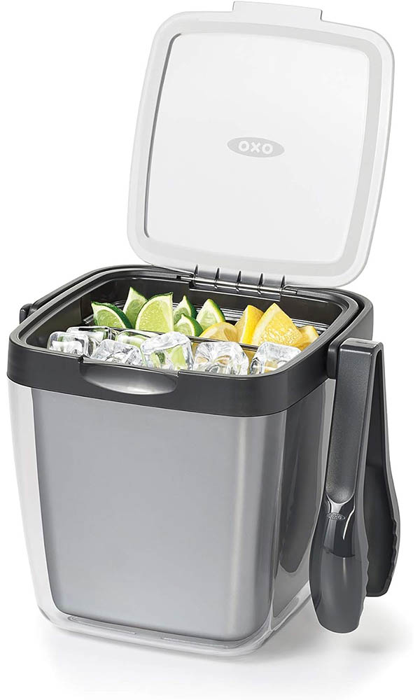 Balde Térmico para Gelo Oxo 2.4L - Parede dupla - Pinças e Bandeja de enfeites 3