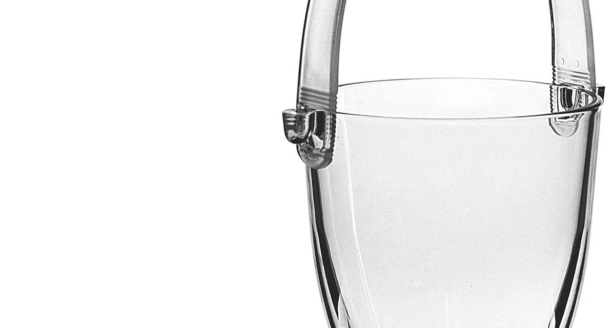 Balde para Gelo em Vidro Pasabahce com Pinça 800 ml - Oferta