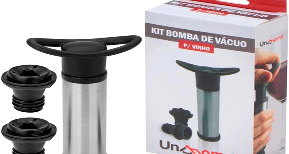 Kit Bomba de Vácuo para Vinho Unyhome - Oferta