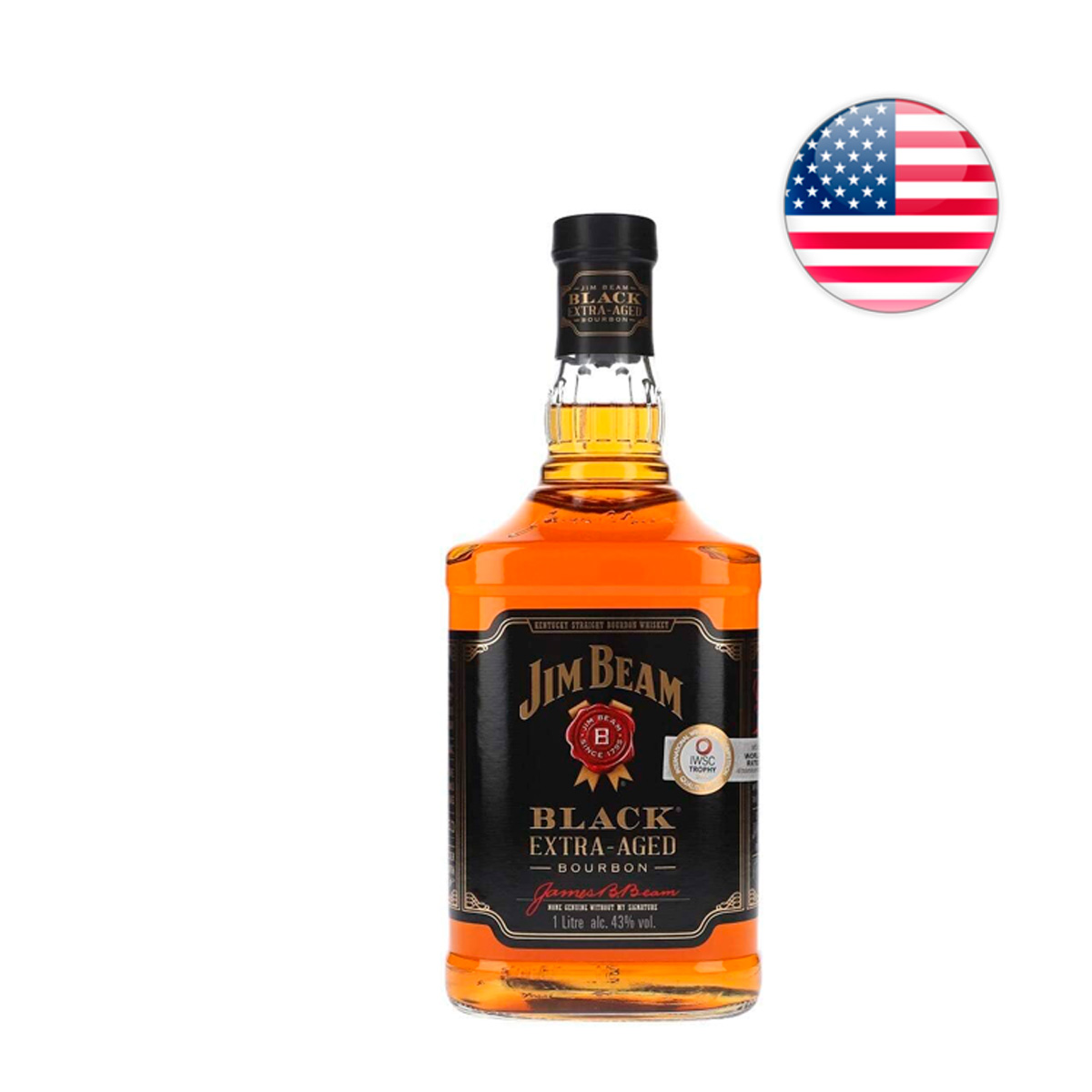 Whisky americano Jim Beam Black Bourbon Extra Aged 1L - Oferta