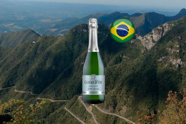 Espumante Garibaldi Gotas D'Or Branco Doce Sem Álcool 0,0% - Thumbnail