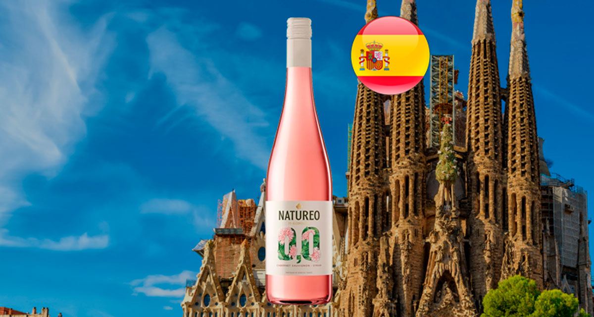 Natureo Cabernet Sauvignon Syrah Rosé 0,0% - Vinho rosé sem álcool espanhol - Thumbnail