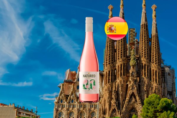 Natureo Cabernet Sauvignon Syrah Rosé 0,0% - Vinho rosé sem álcool espanhol - Thumbnail