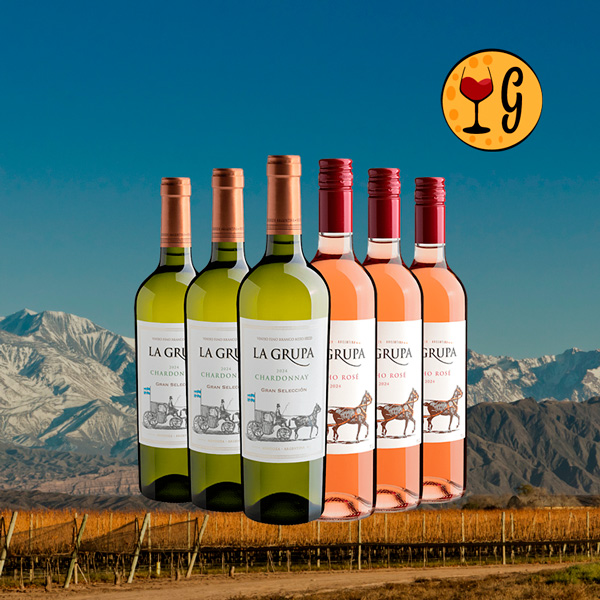 Kit de Vinhos La Grupa 3 Branco e 3 Rosé – O Combo Refrescante Perfeito para o Verão - Oferta