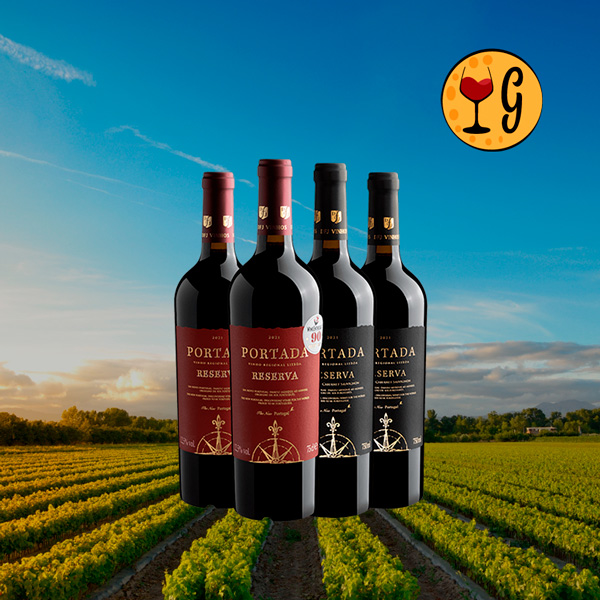 Kit de Vinhos Portadas Reservas Tintos - Experiência Completa de Portugal no Seu Copo - Oferta