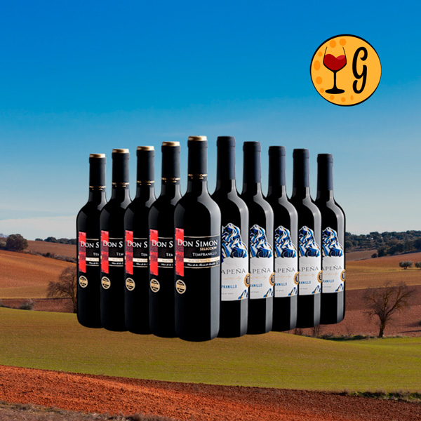 Kit de Vinhos Tempranillo 2 rótulos campeões - Don Simon Selección Tempranillo + 5 Vinãpena Tempranillo - Um convite para explorar novos sabores! - Oferta