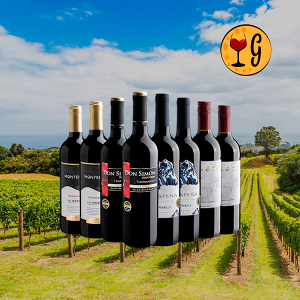 Kit de Vinhos Tempranillo Exclusivo - 8 garrafas - Oferta