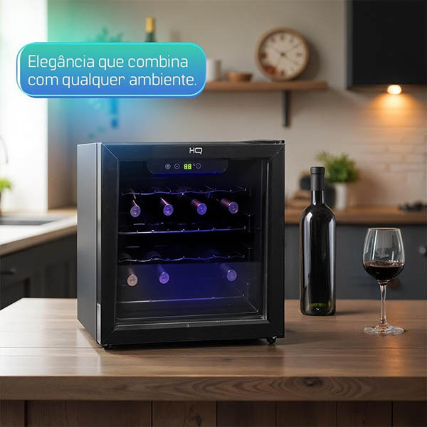 Adega Climatizada Compressor HQ 12 Garrafas 36 Litros HQ-AV12H Preto 127V 7