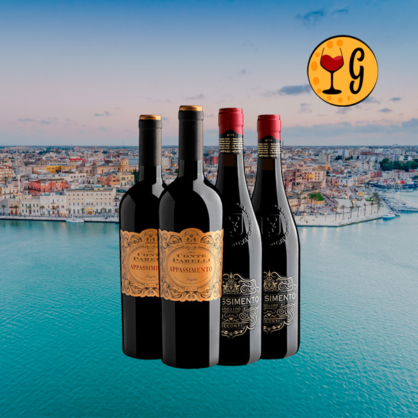 Kit Dupla Appassimento da Puglia – 2 Vinhos Italianos 95+ Pontos com Desconto Especial - Oferta