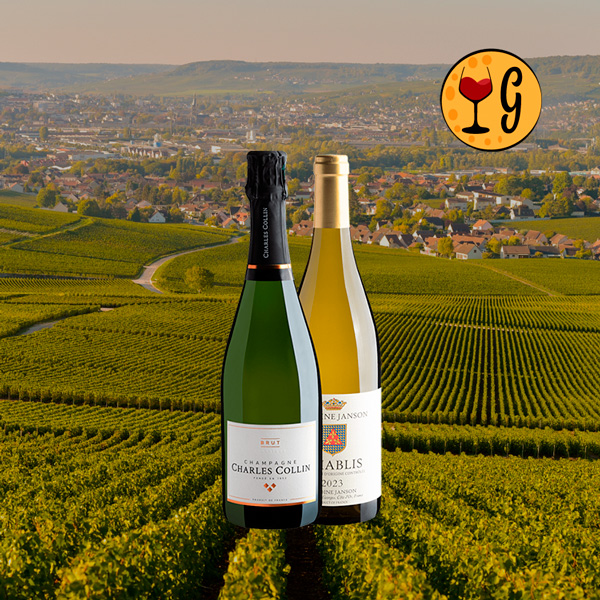 Kit de Vinhos Franceses Premium - Champagne & Chablis para uma Experiência Completa - Oferta