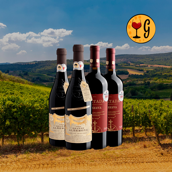 Kit de Vinhos Grande Alberone e Portada Reserva – Vinhos Imperdíveis da Itália e Portugal - Oferta