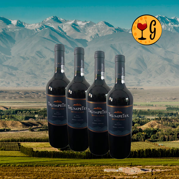 Kit 4 Garrafas Rutini Trumpeter Malbec 2022 – Altitude e Intensidade em Dose Quádrupla - Oferta