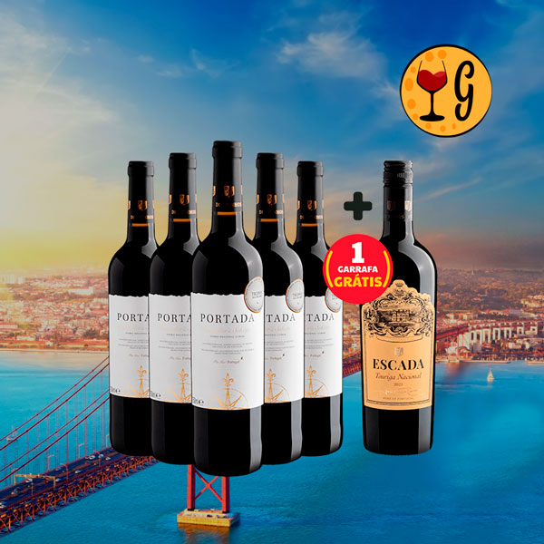Kit 5 Portada Winemaker's Selection 2021 + 1 Escada Touriga Nacional 2023 Grátis – Sucesso Consagrado & Nova Estrela de Lisboa por R$59,90 cada - Oferta
