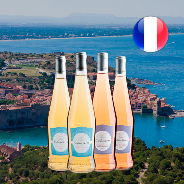 Kit Loucuras de Verão Les Calandières 2 Brancos e 2 Rosés - Oferta