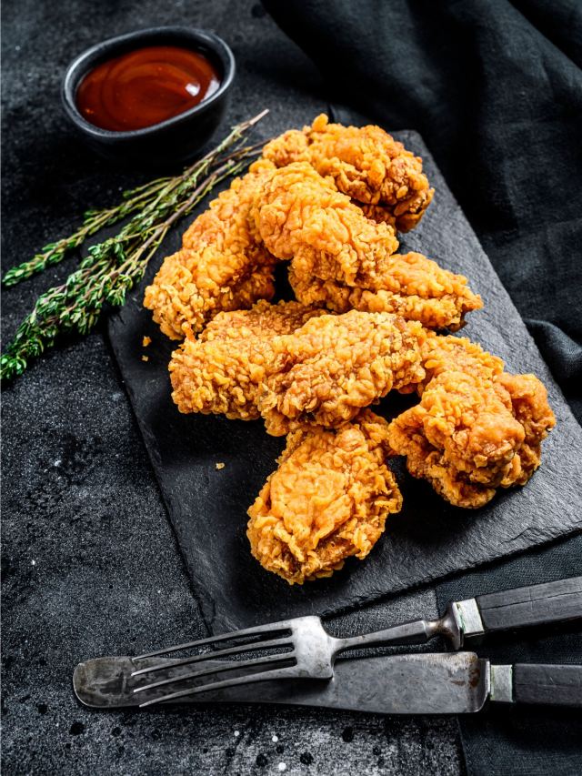 Frango frito, receita e vinhos