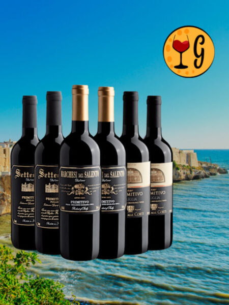 Descubra o Kit de Vinhos Primitivo Puglia Premiados - Uma Seleção Excepcional da Puglia - Oferta