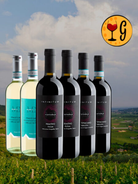 Kit de Vinhos Italianos Infinitum Primitivo, Montepulciano e Pinot Grigio – A Essência da Itália em Uma Experiência Única - Oferta